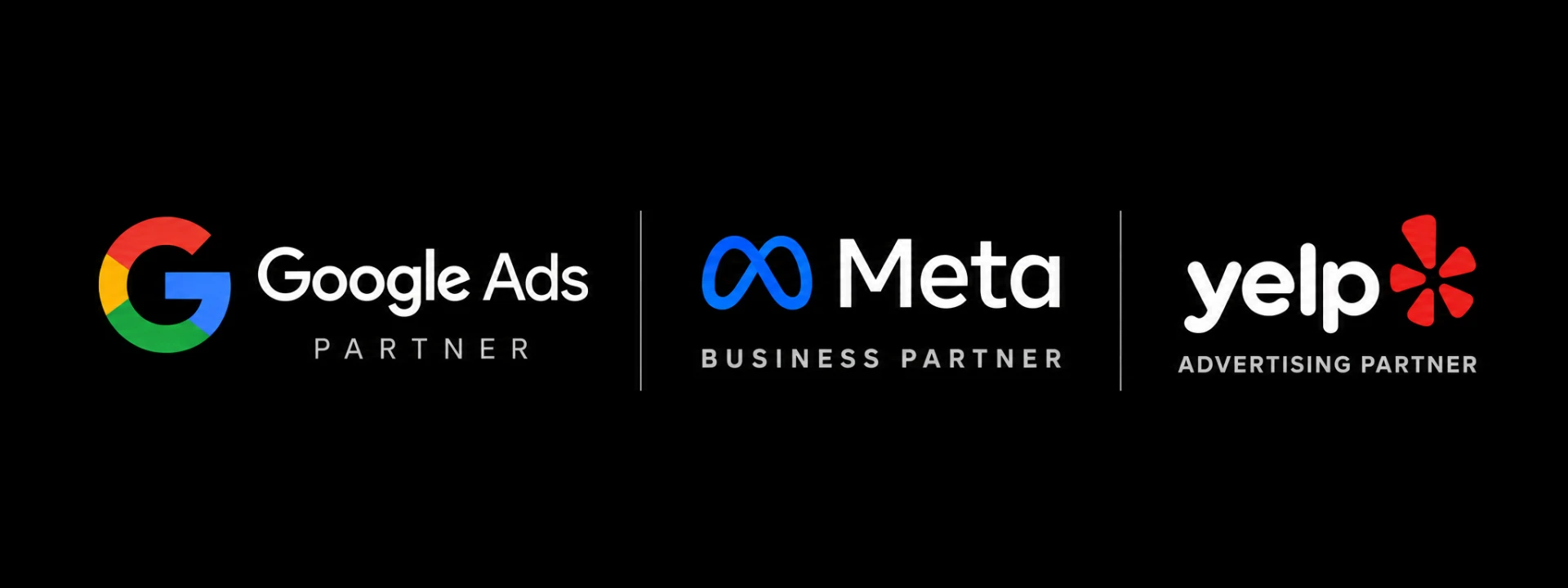 Weboganic is a Google Ads Partner, Meta Business Partner, and Yelp Advertising Partner